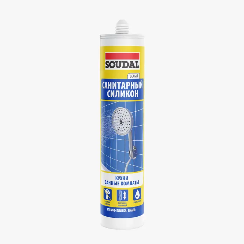 SOUDAL Санитарный Силикон белый 280 мл