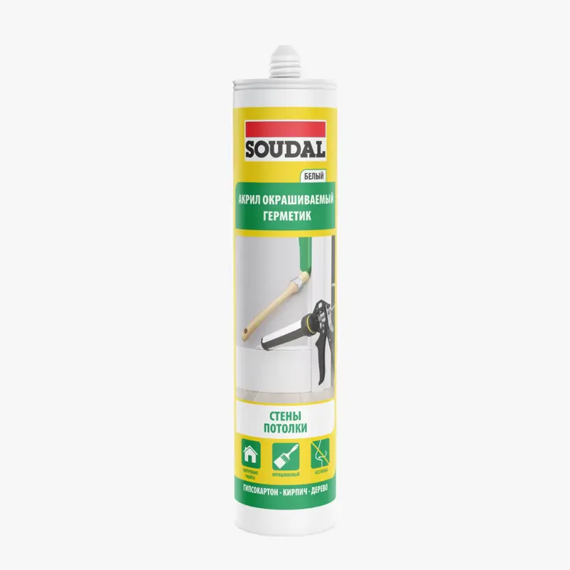 Soudal Акриловый окрашиваемый герметик 280 мл