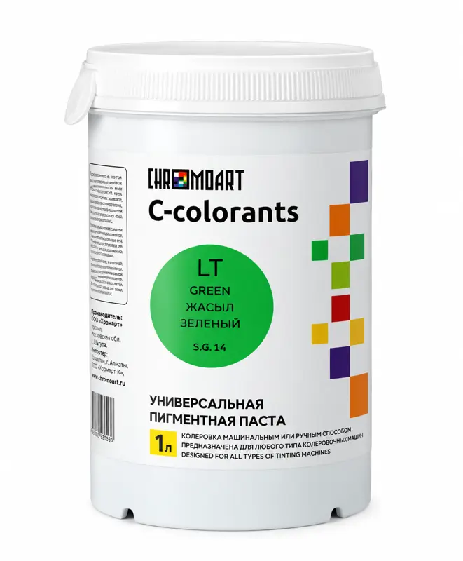 Универсальная пигментная паста CHROMART C-colorants LT «Зеленый», 1 л