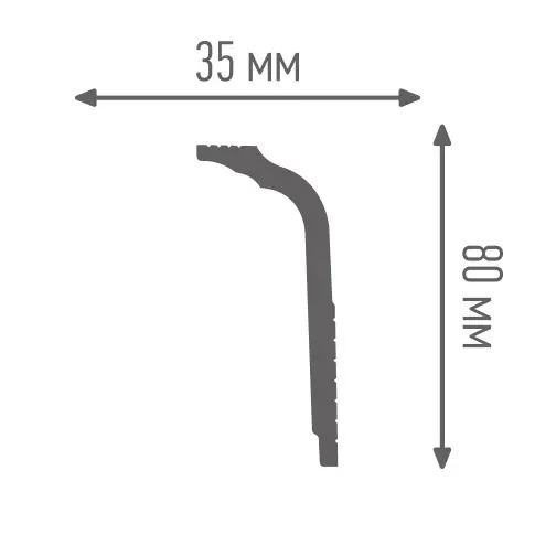 Плинтус для натяжного потолка IC35/80