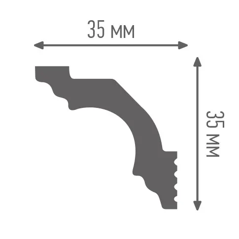 Классический потолочный плинтус I35/35 SC