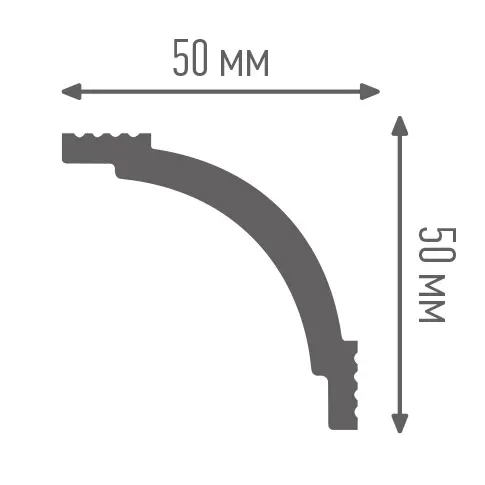 Классический потолочный плинтус U50/50