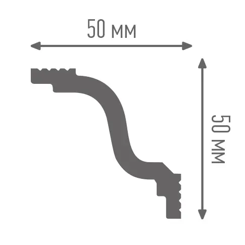 Классический потолочный плинтус V50/50