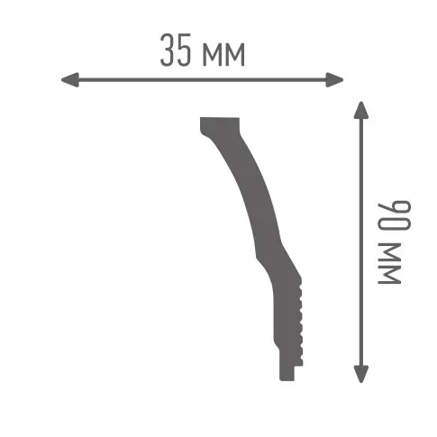 Плинтус для натяжного потолка X35/90