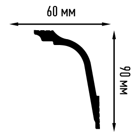 Плинтус для натяжного потолка IC60/90