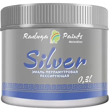 Декоративная перламутровая лессирующая эмаль Silver