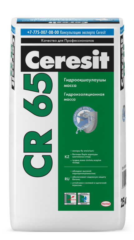 Ceresit CR 65 Цементная гидроизоляционная масса, 25 кг